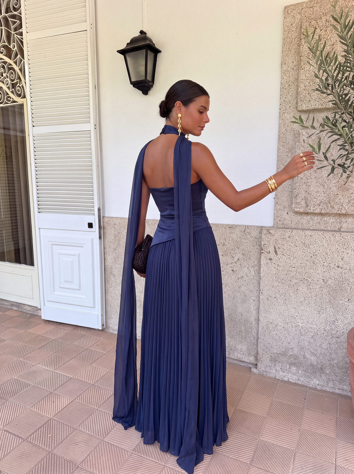 VESTIDO MAGNOLIA AZUL MARINO