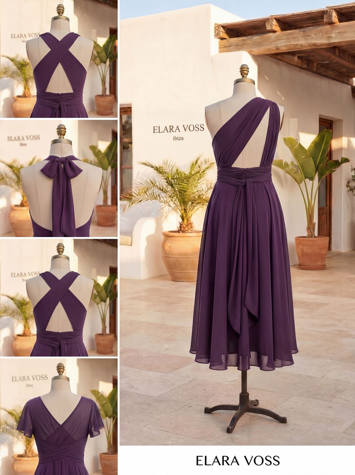 VESTIDO THE MURANO VINO