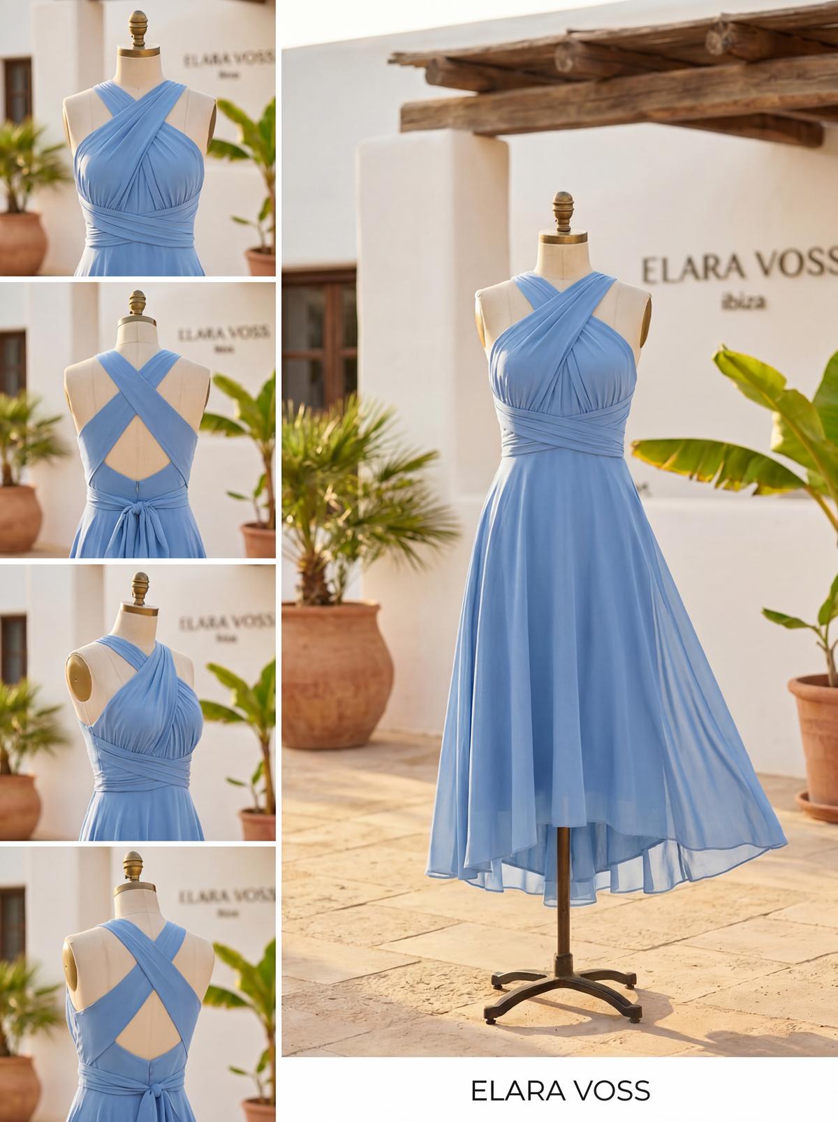The Murano | Vestido multiposición azul claro