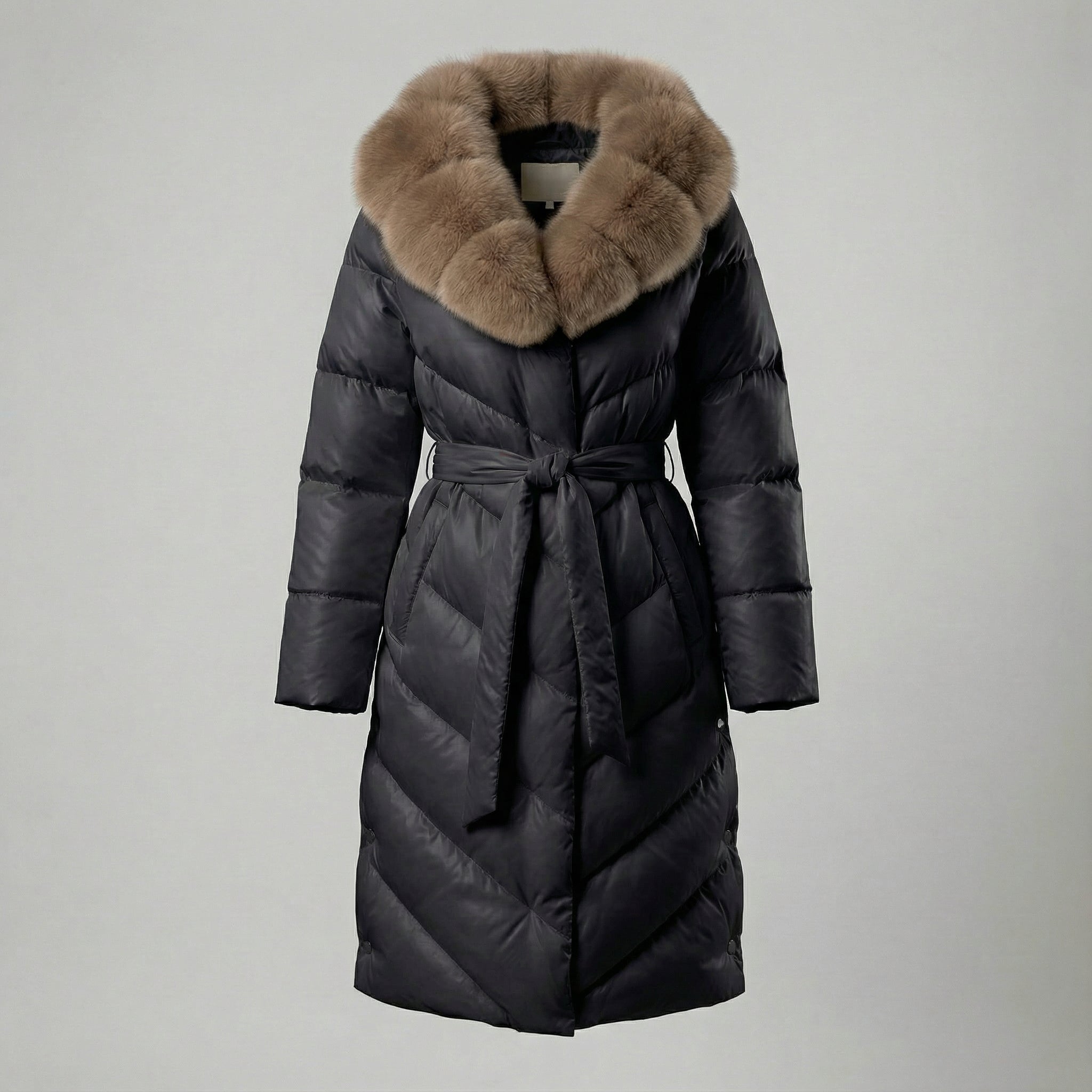 CHRISTINA™ | Chaqueta elegante con cuello de piel sintética