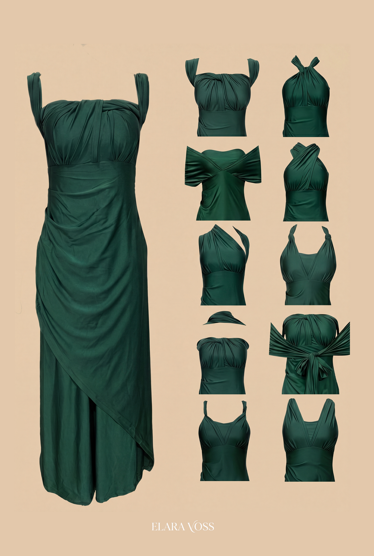 VESTIDO MULTIPOSICIÓN MELENA | SELECCIÓN NUA