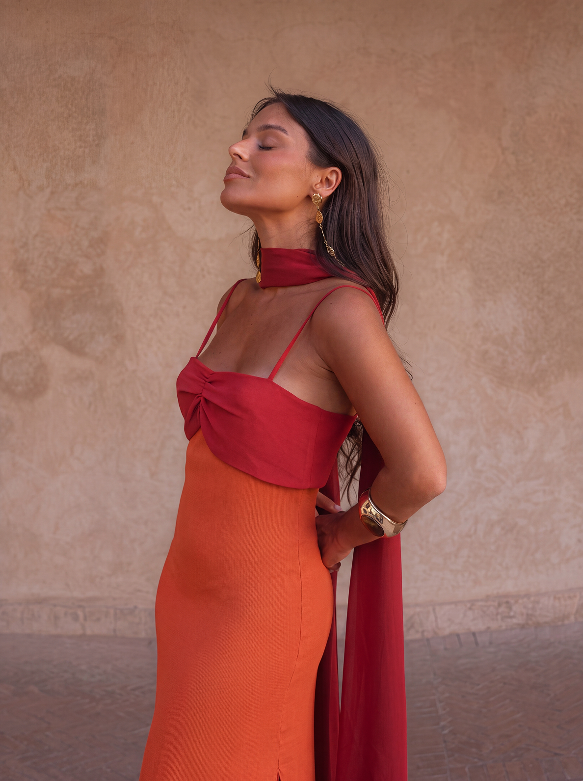 VESTIDO NARANJA ZAHARA