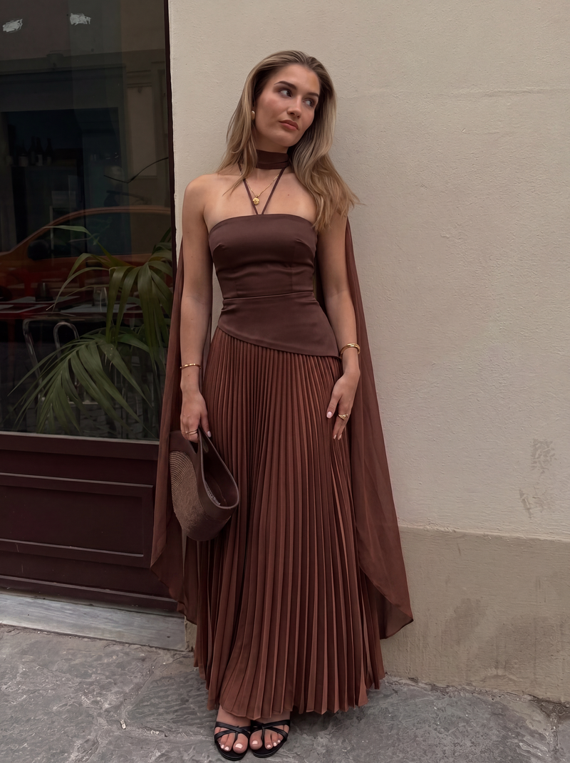 VESTIDO MAGNOLIA MARRÓN
