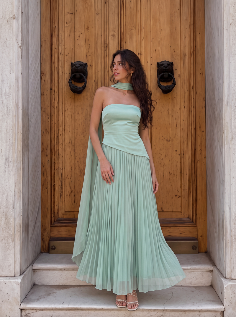 VESTIDO MAGNOLIA TURQUESA