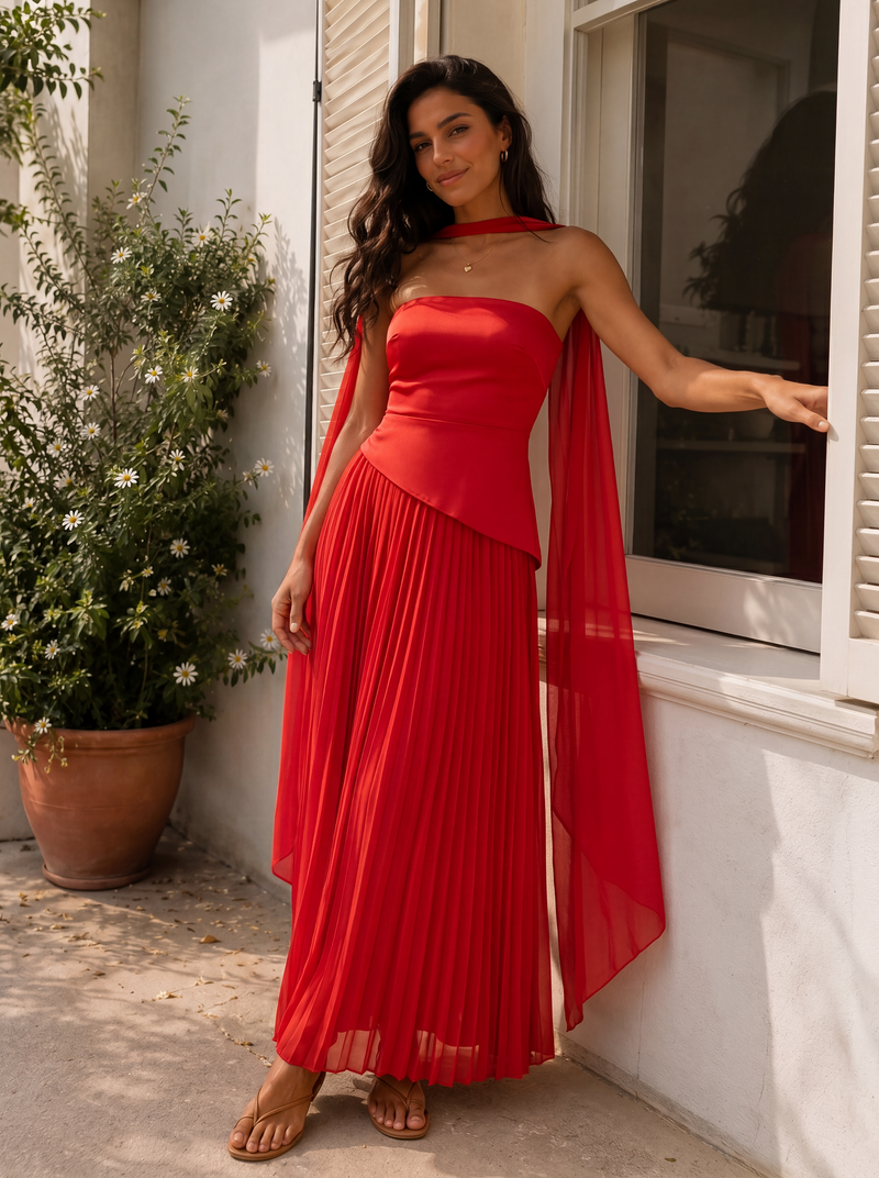 VESTIDO MAGNOLIA ROJO