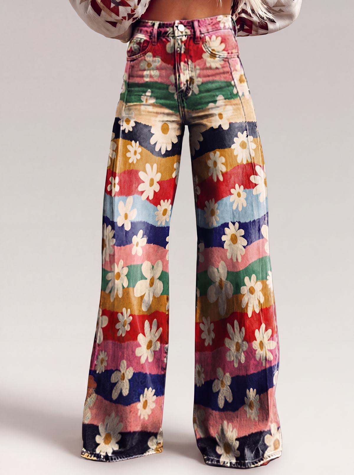 León | Pantalones florales elegantes