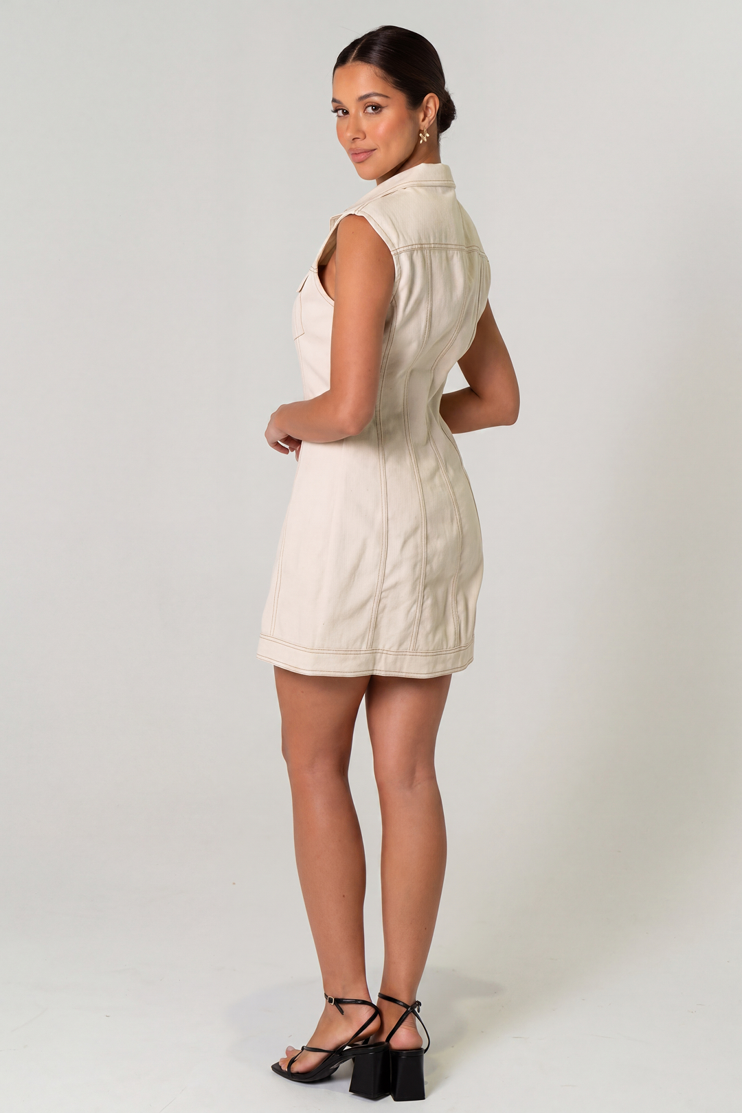 Vestido camisero de algodón Katherine Mini