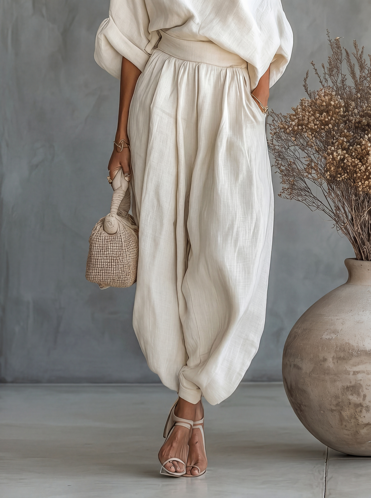 Eleonora | Conjunto elegante de dos piezas con un solo hombro
