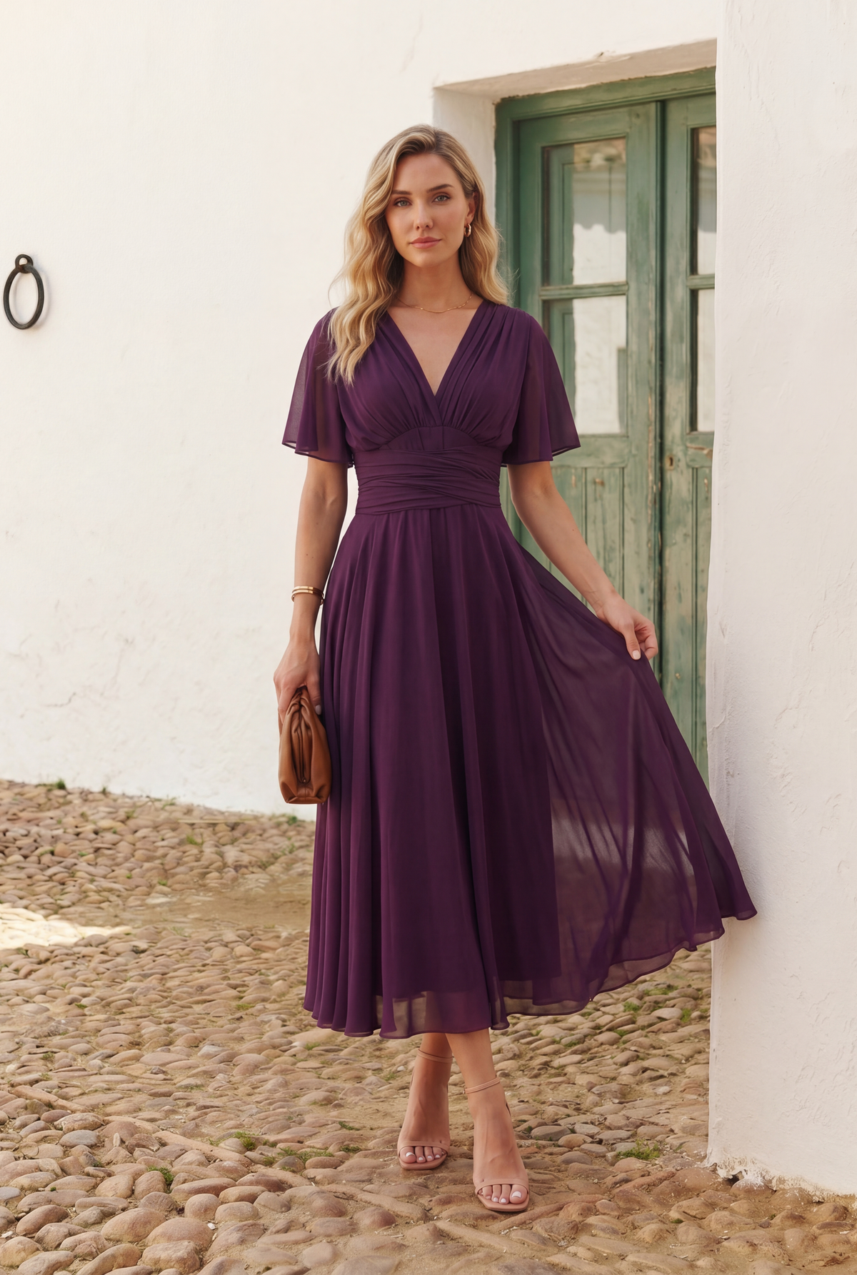VESTIDO THE MURANO VINO