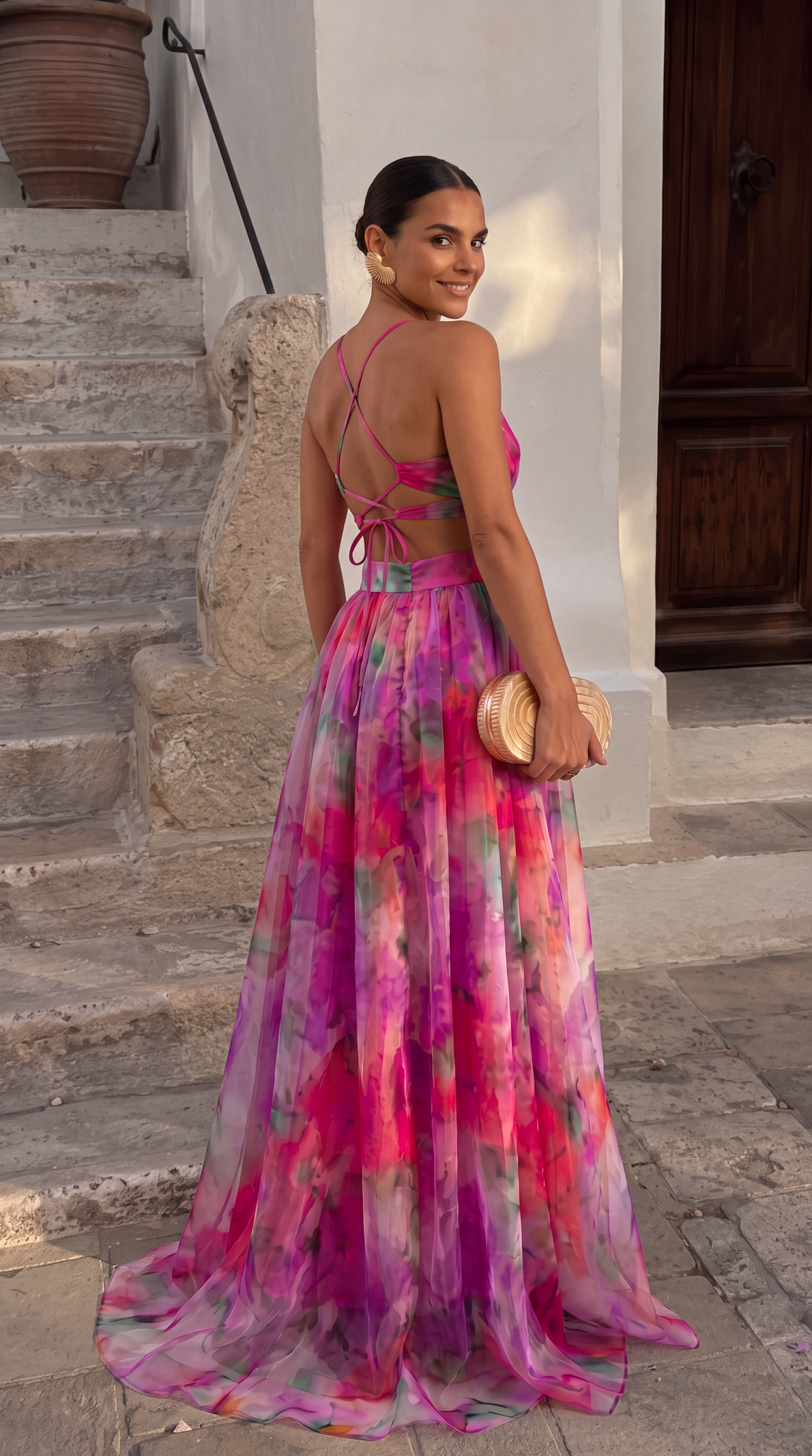 Giselle | Precioso vestido largo con estampado floral