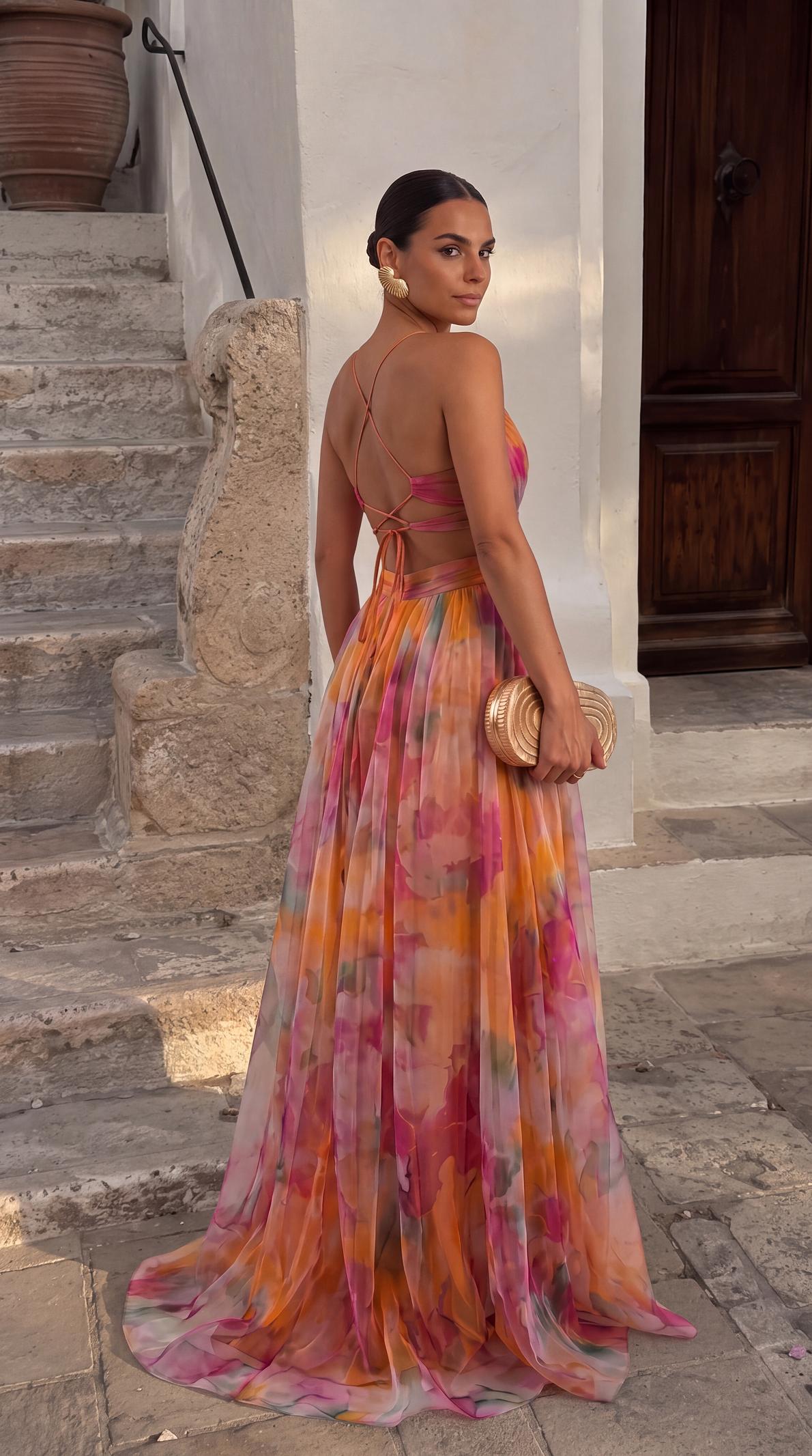 Giselle | Precioso vestido largo con estampado floral