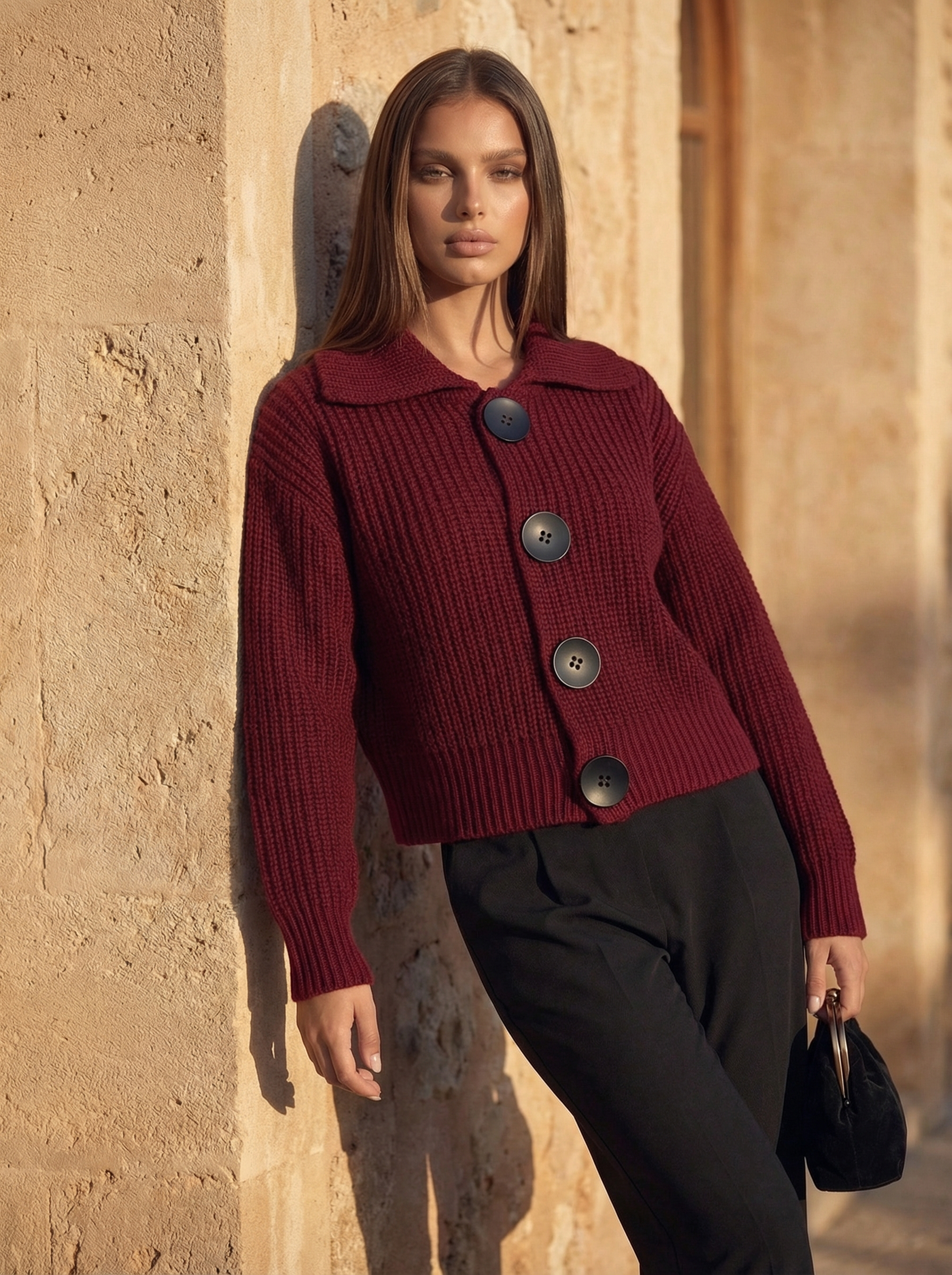 The Valenza | Cardigan Button-Front Knit