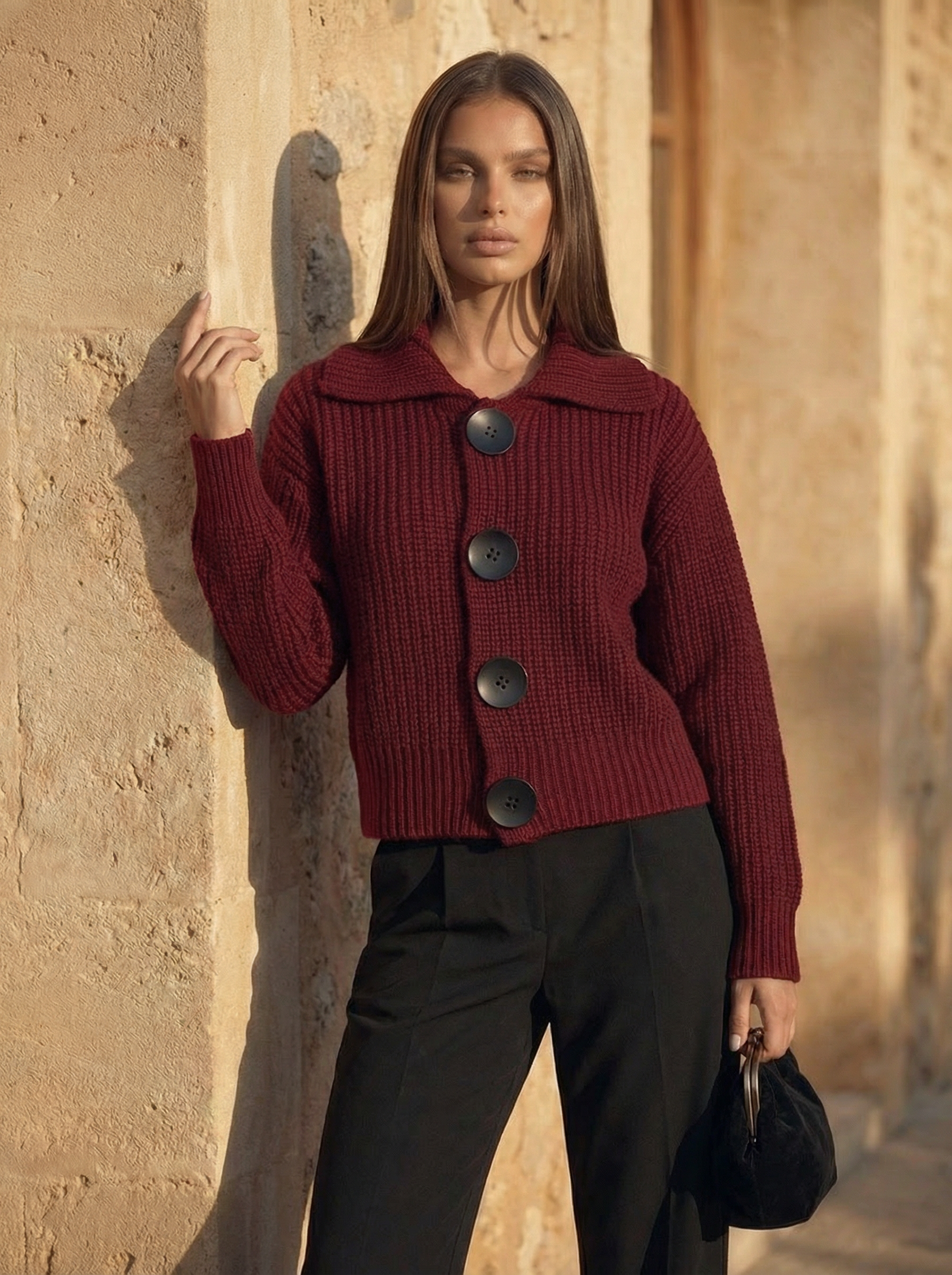 The Valenza | Cardigan Button-Front Knit