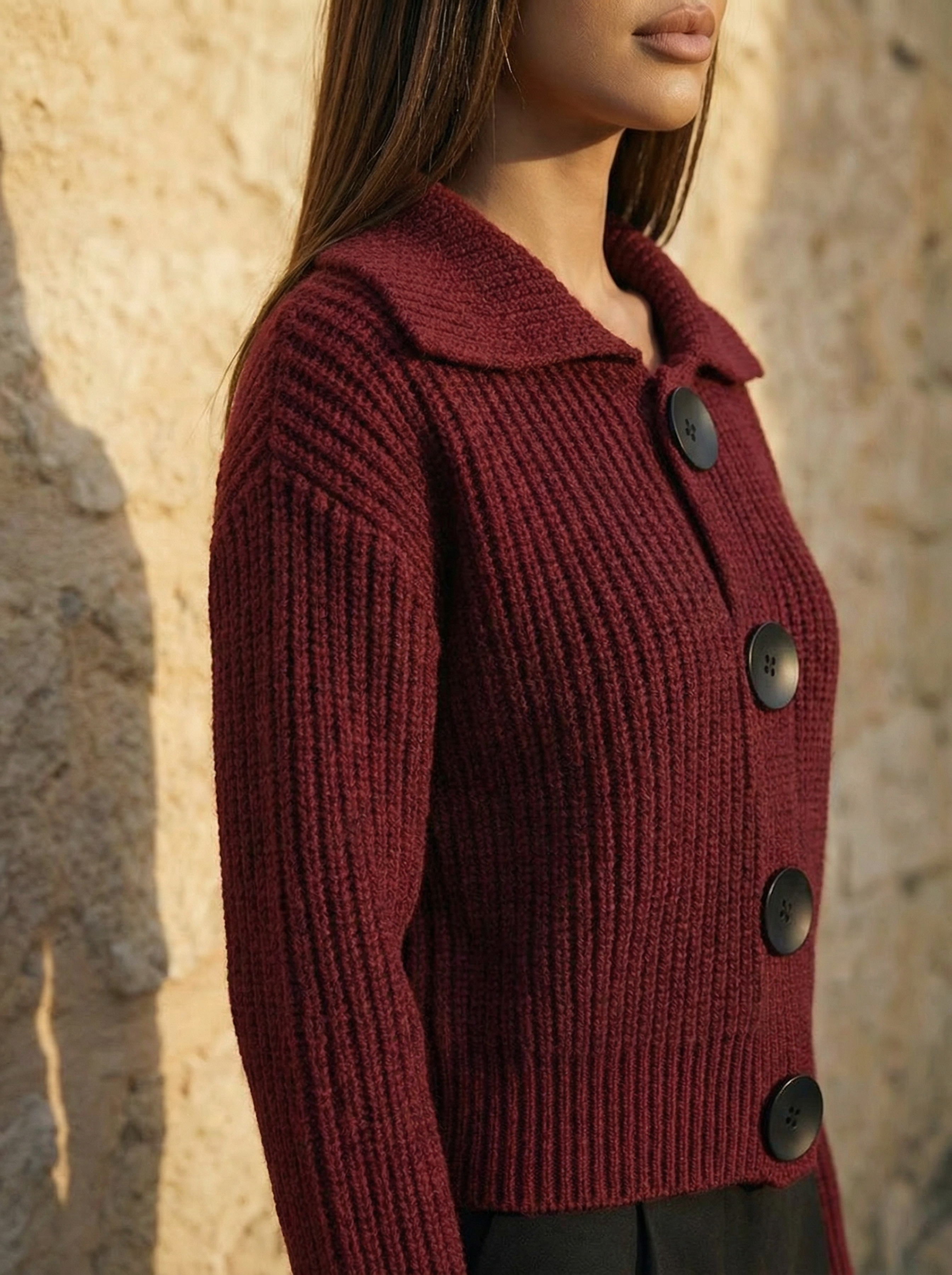 The Valenza | Cardigan Button-Front Knit