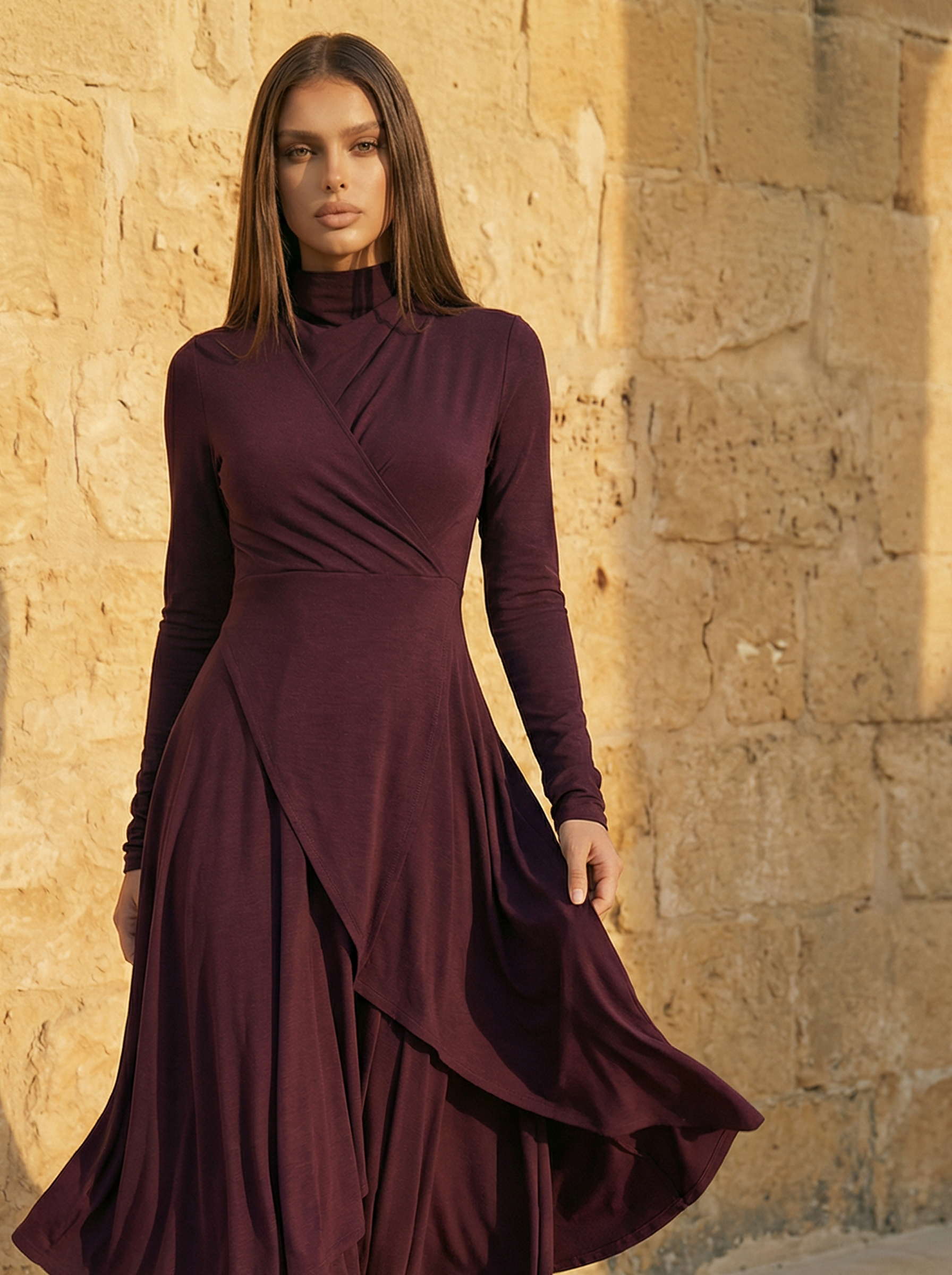 The Aveline | Asymmetric Maxi Dress