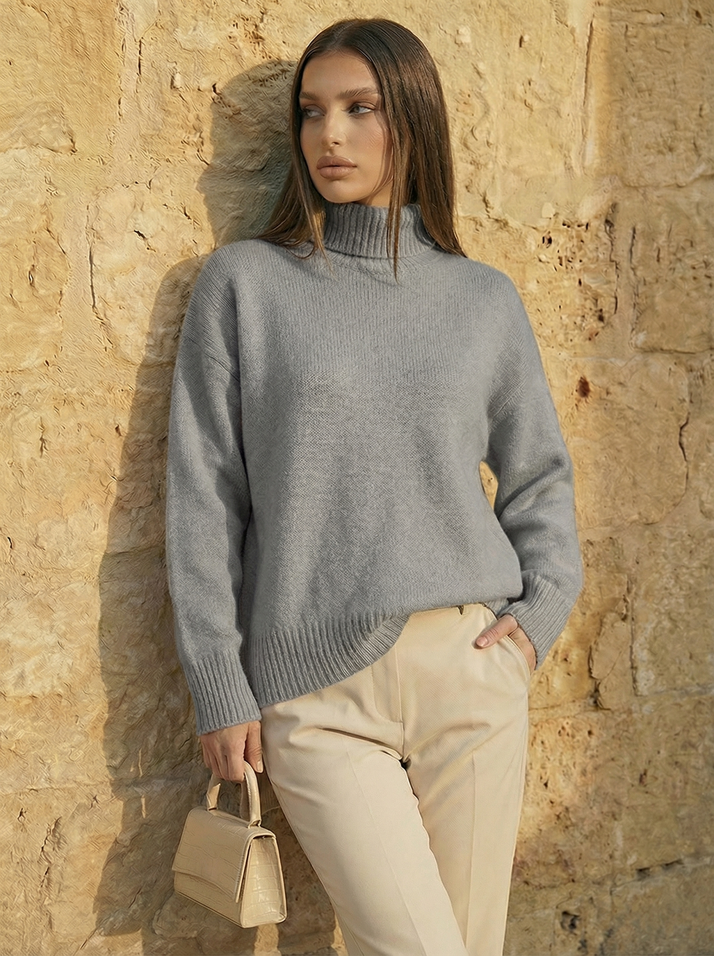 The Aura | Suéter Ribbed Turtleneck Knit
