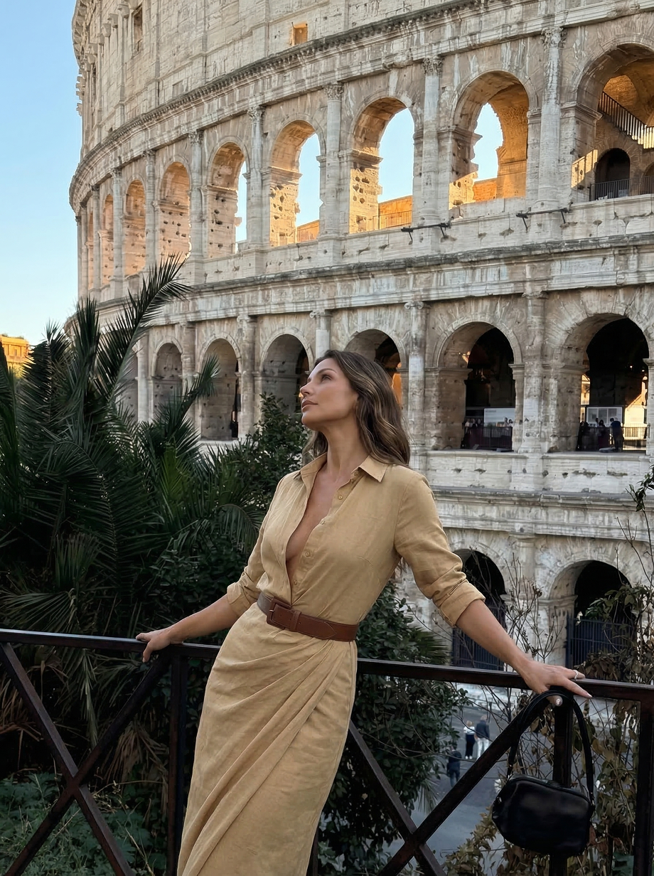 The Sorrento | Vestido Largo Cruzado con Cinturón