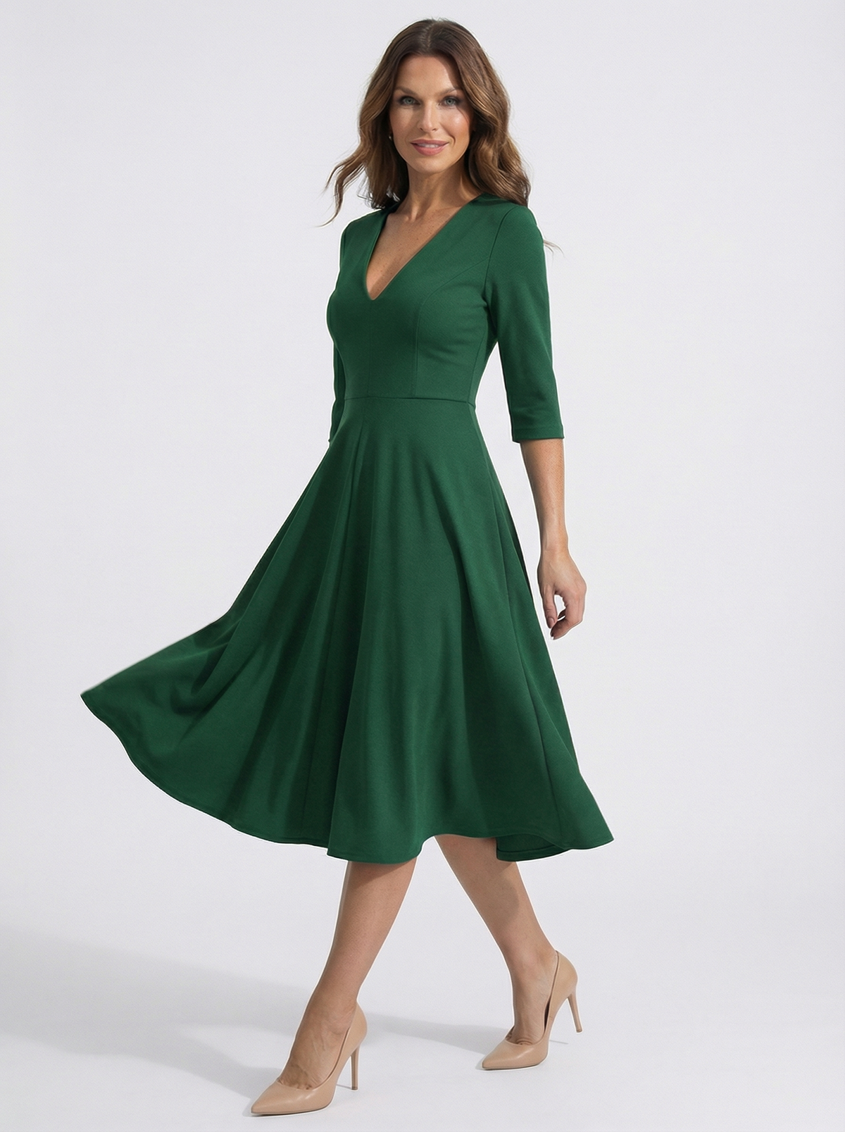 The Chiara | Vestido verde esmeralda NUA Selection