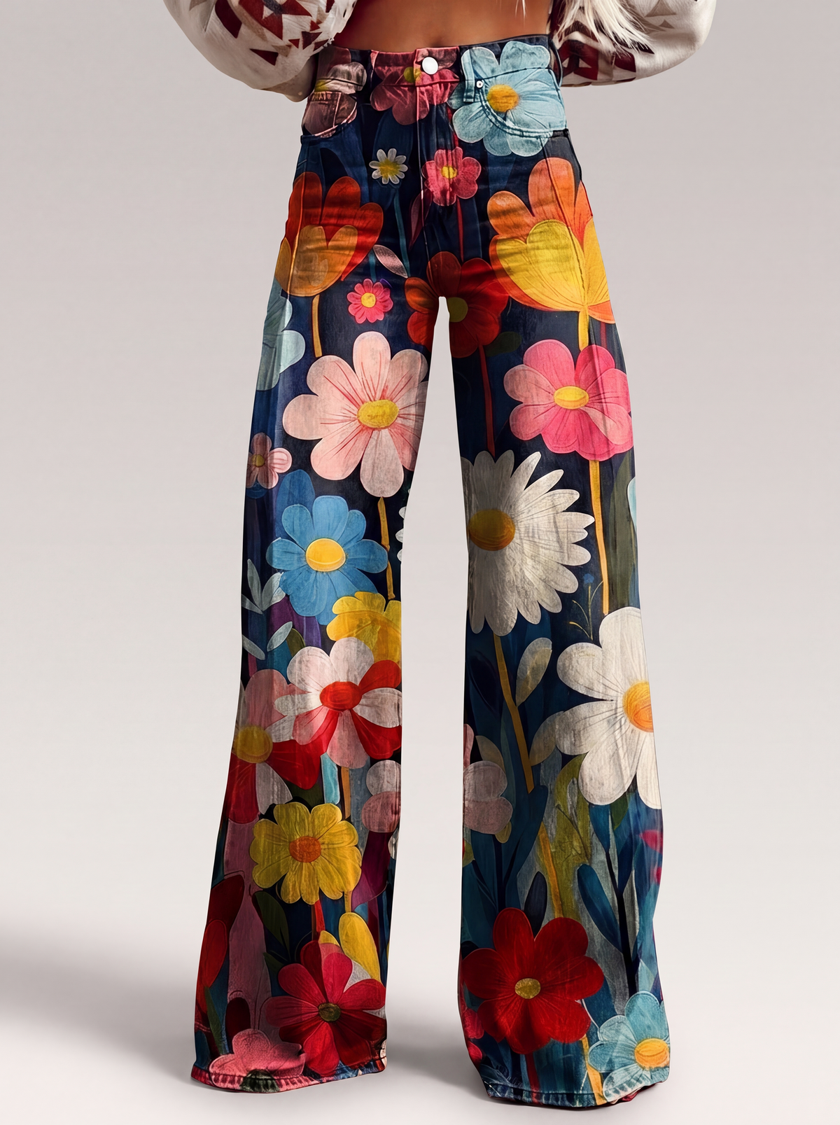 Lena | Pantalones anchos con estampado floral
