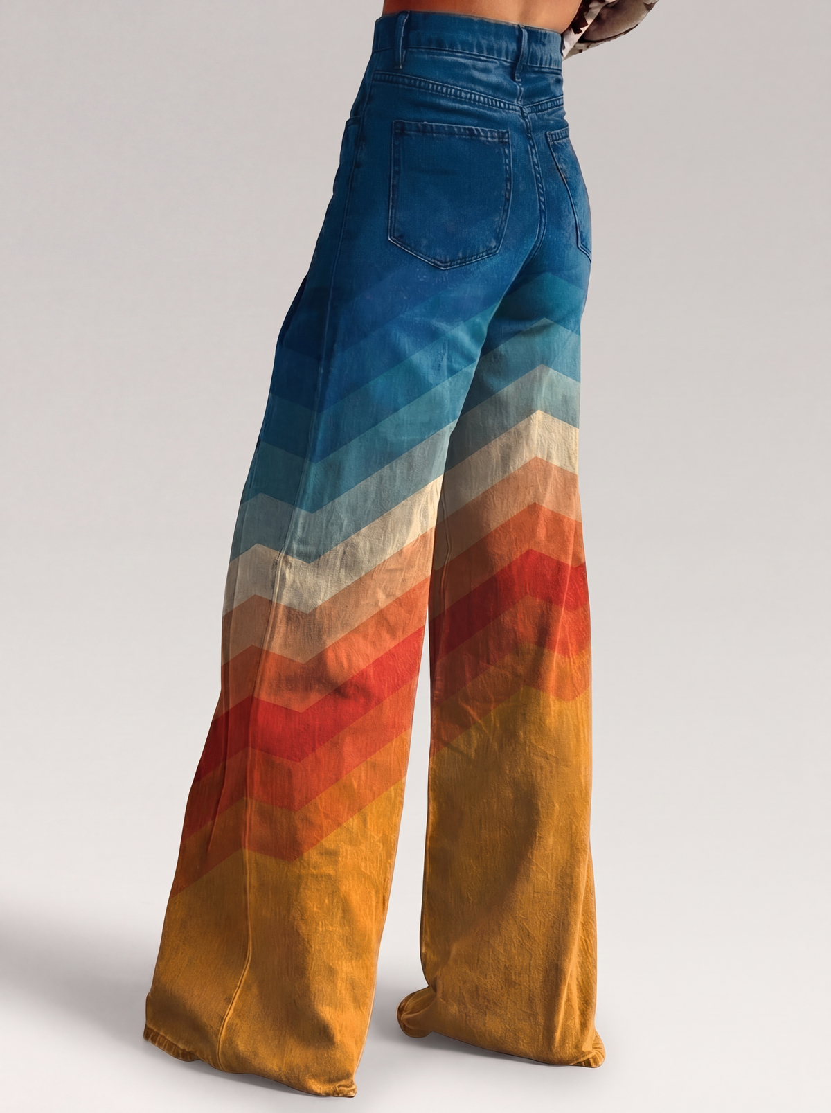 Lea | Pantalón Elegante Retro en Zig Zag