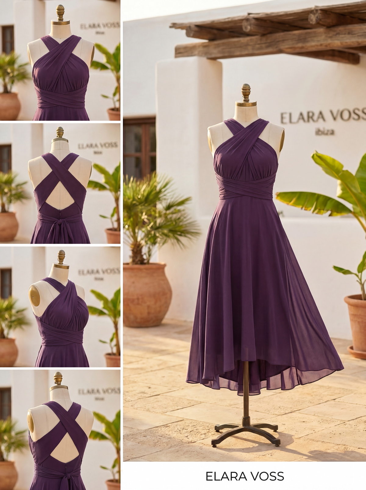 VESTIDO THE MURANO VINO